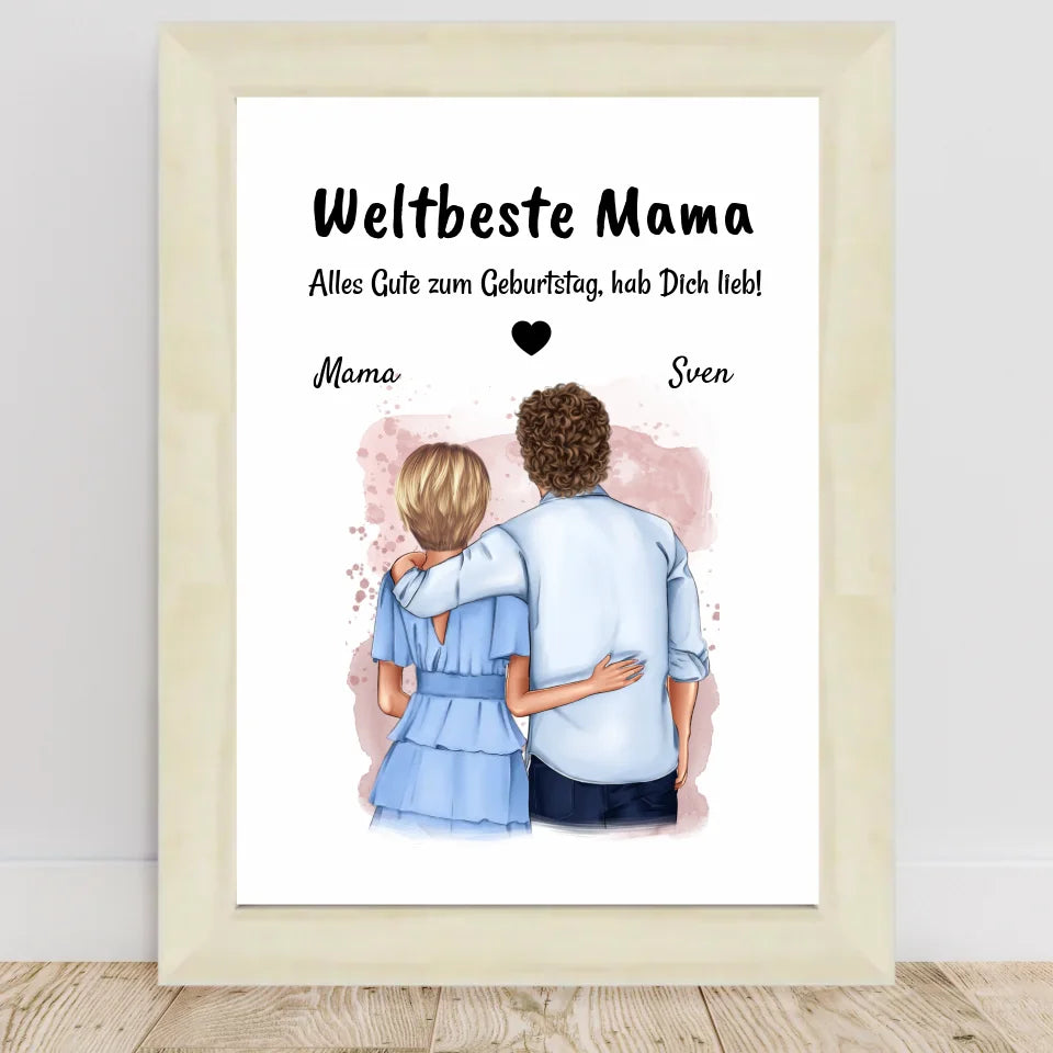 Poster mit Rahmen Hellholz 1