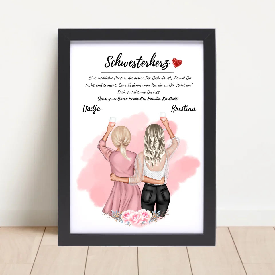 Poster mit Rahmen Schwarz 4