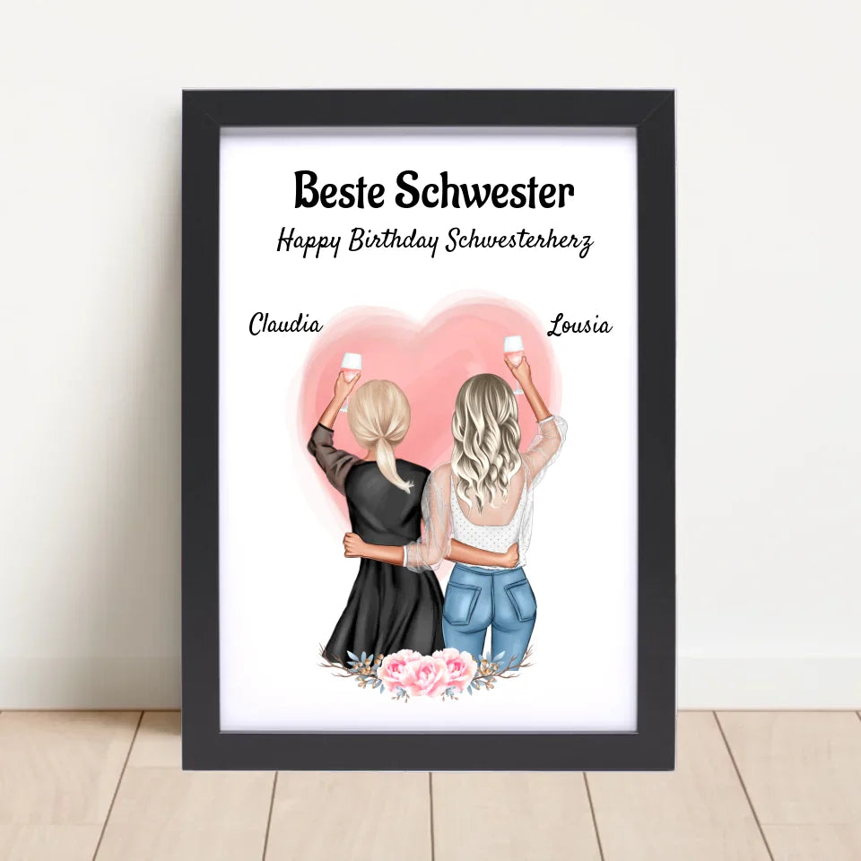 Poster mit Rahmen Schwarz 4