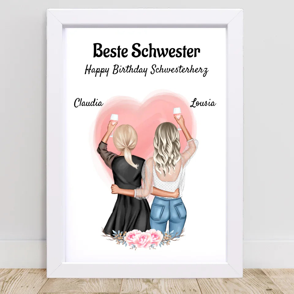 Poster mit Rahmen Weiß 2