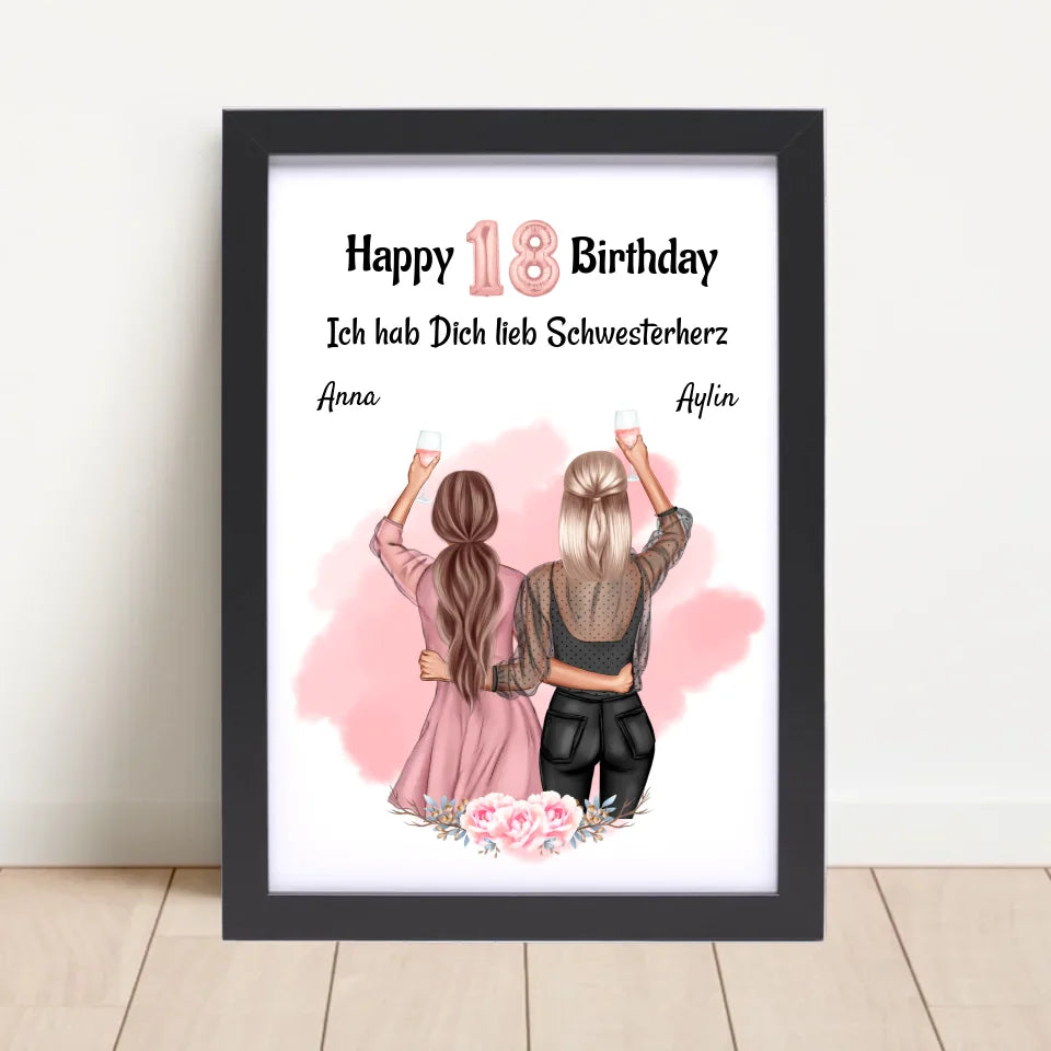Poster mit Rahmen Schwarz 4