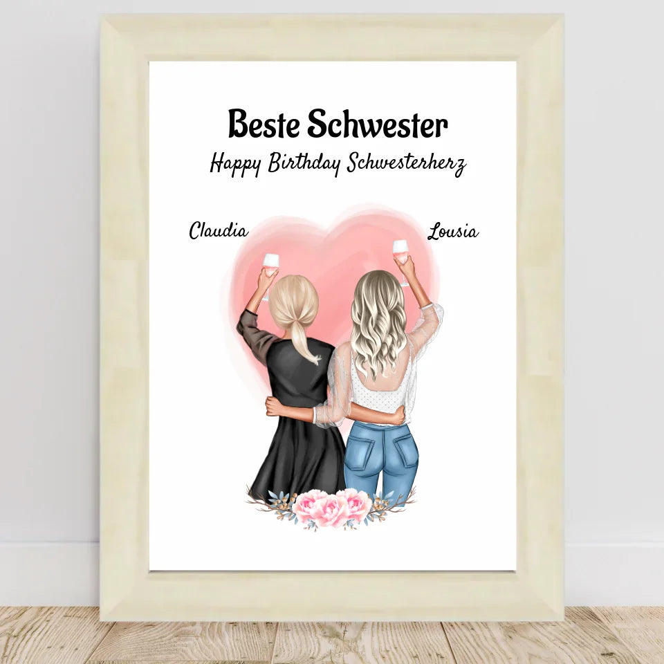 Poster mit Rahmen Hellholz 1