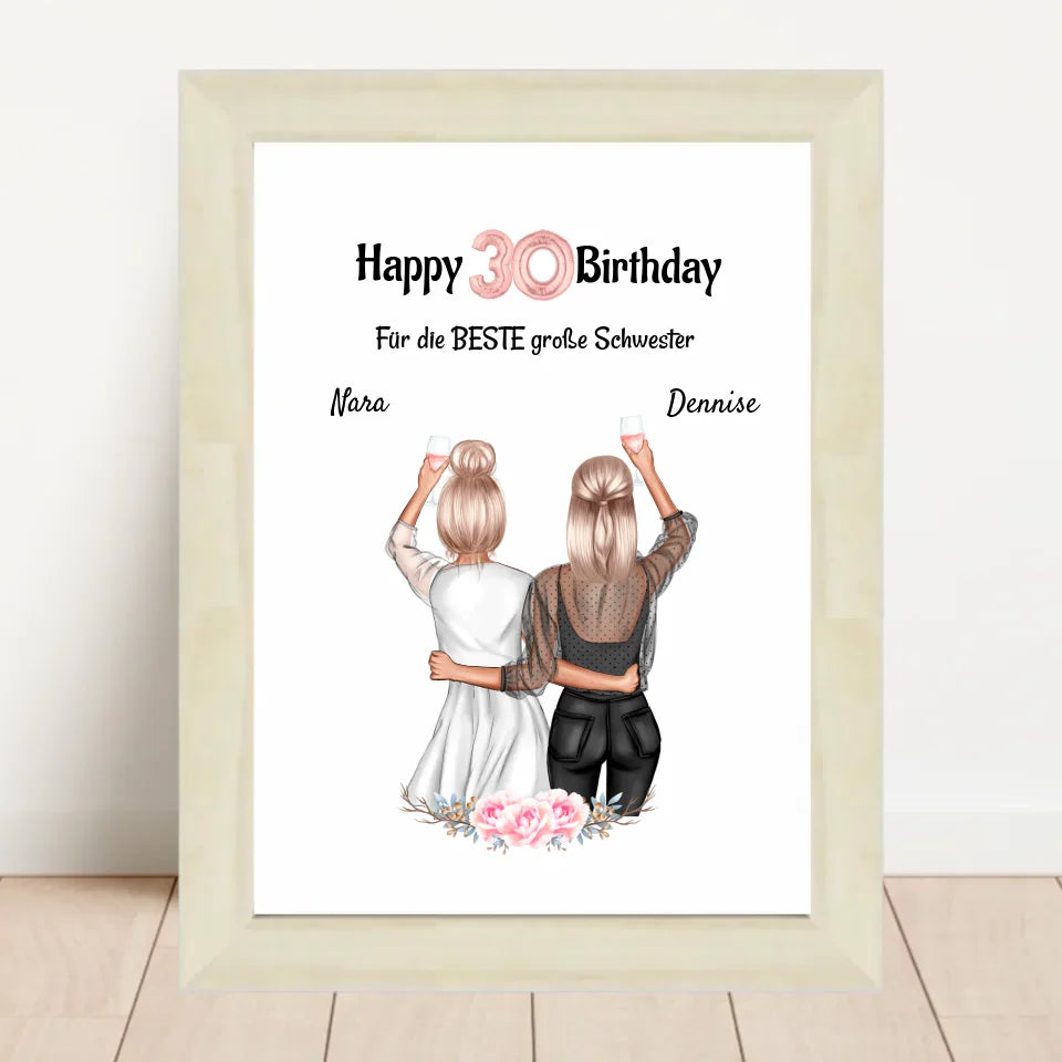 Poster mit Rahmen Hellholz 2