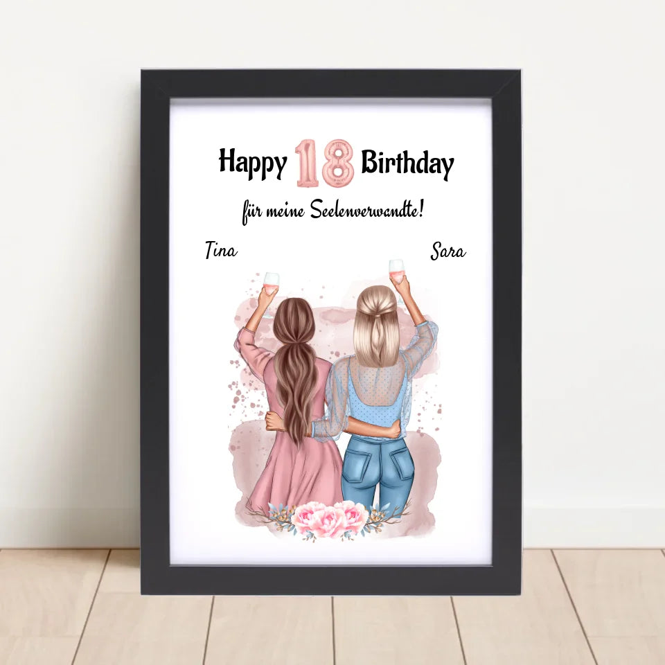 Poster mit Rahmen Schwarz 4
