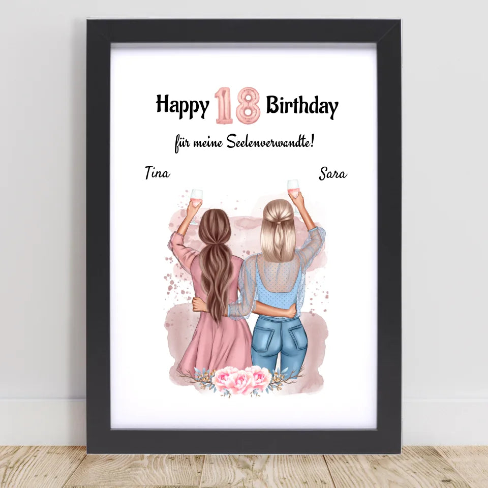 Poster mit Rahmen Schwarz 1