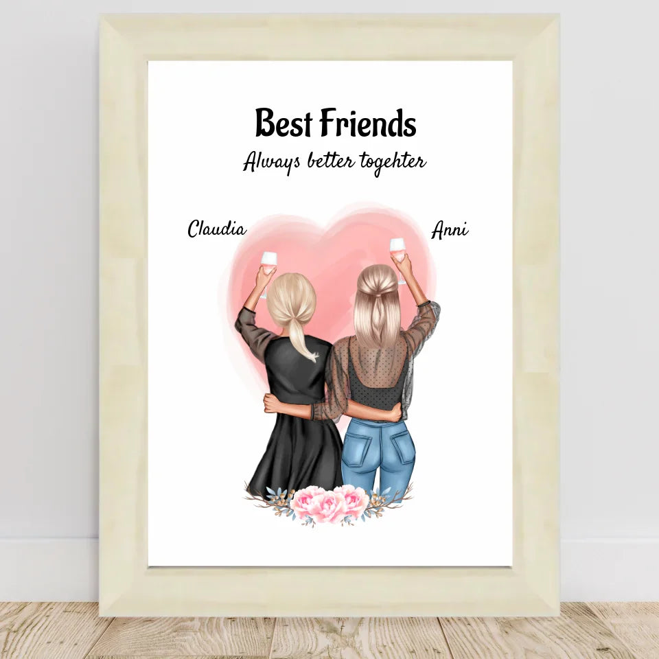 Poster mit Rahmen Hellholz 1