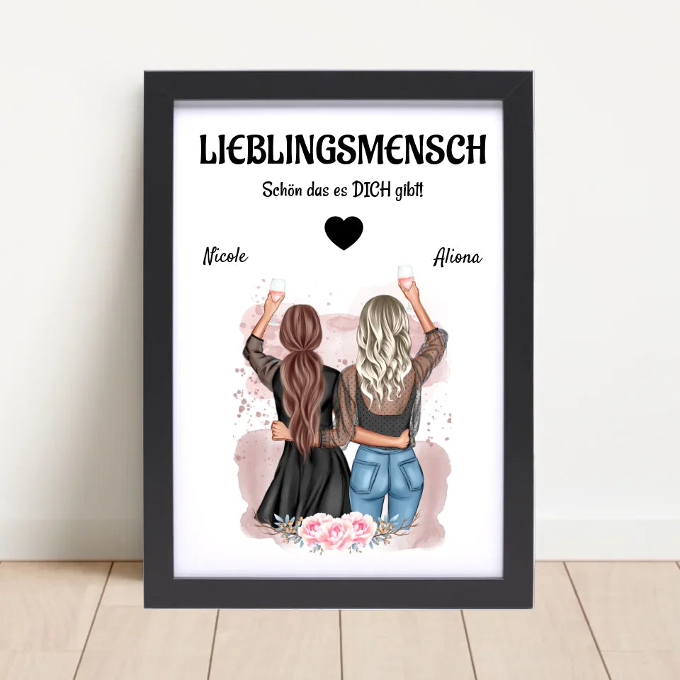 Poster mit Rahmen Schwarz 4