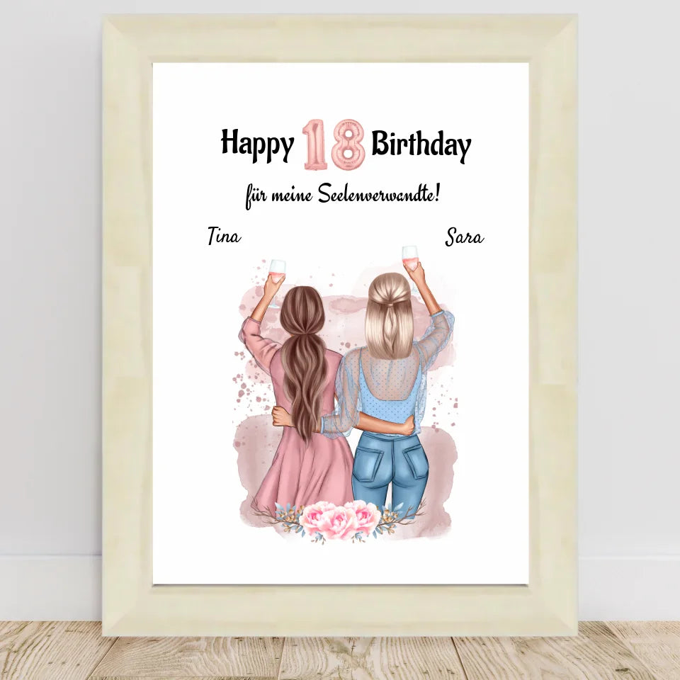 Poster mit Rahmen Hellholz 1