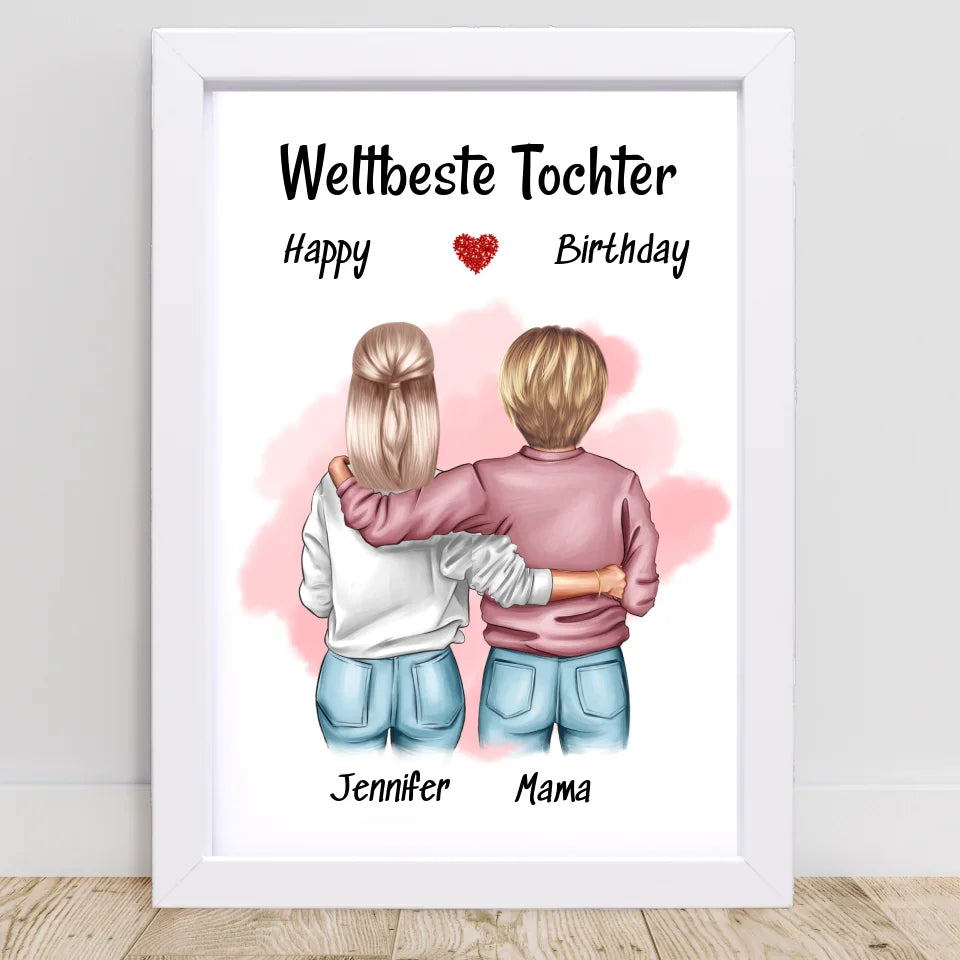 Poster mit Rahmen Weiß 2