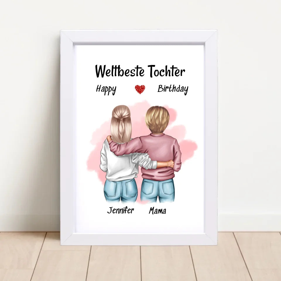 Poster mit Rahmen Weiß