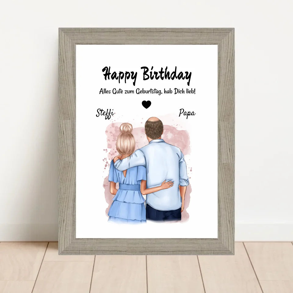 Poster mit Rahmen Beige 1