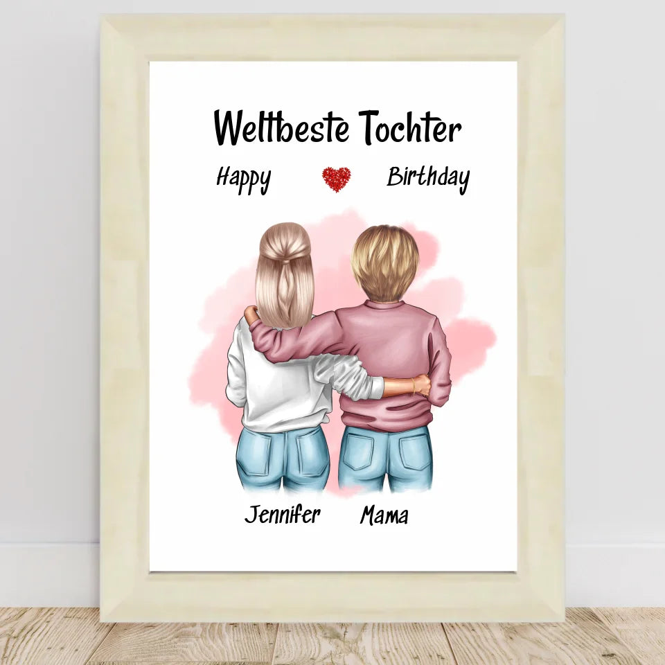 Poster mit Rahmen Hellholz 1