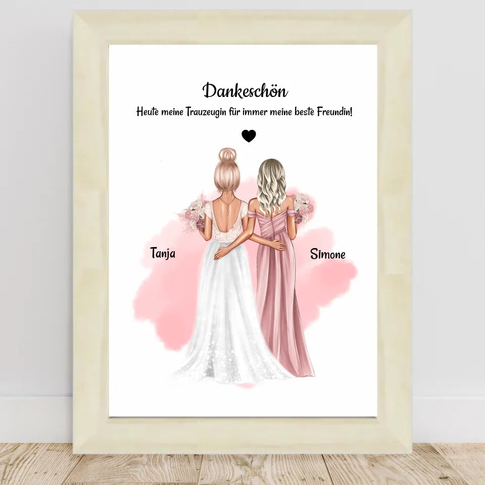 Poster mit Rahmen Hellholz 1