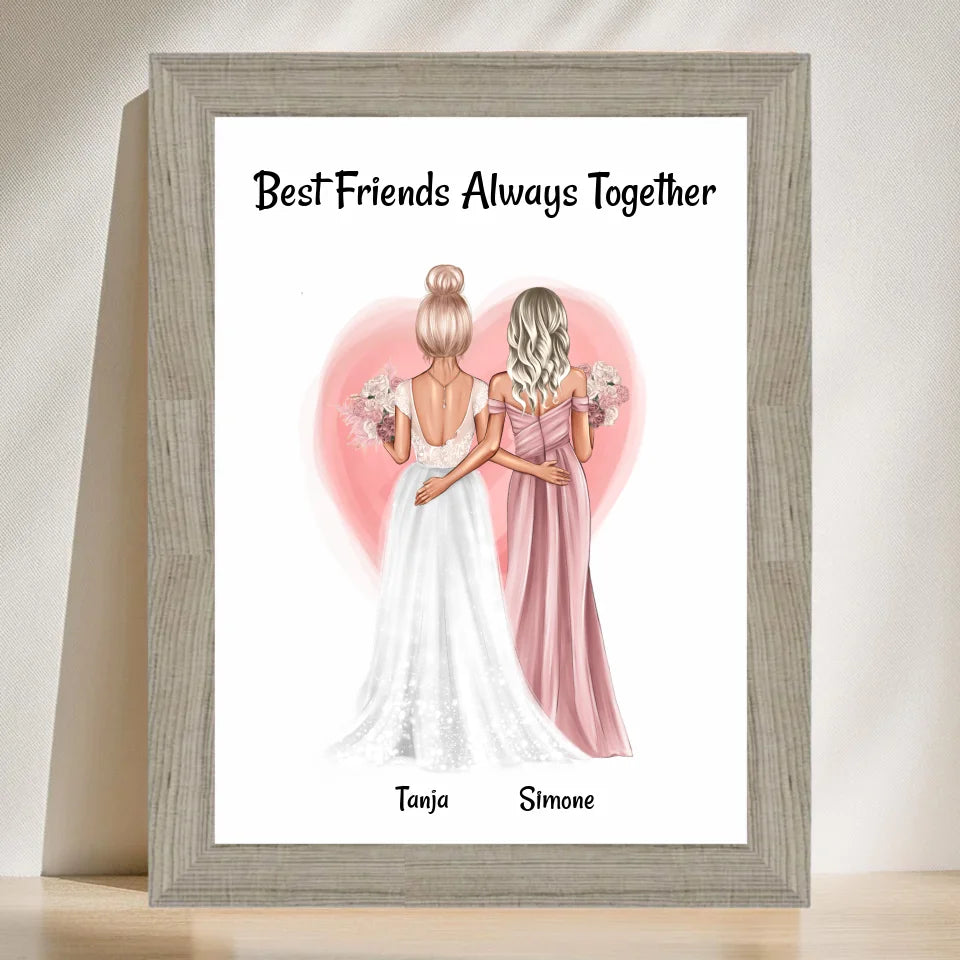 Poster mit Rahmen Beige 3