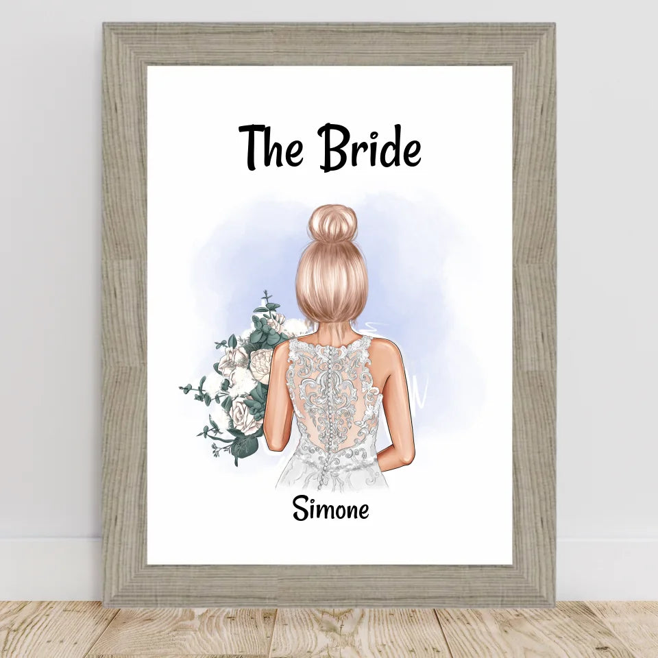 Poster mit Rahmen Beige 2