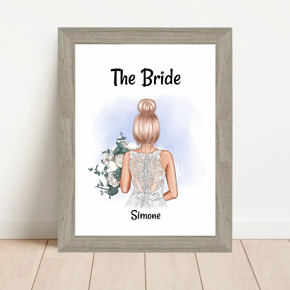 Poster mit Rahmen Beige 1