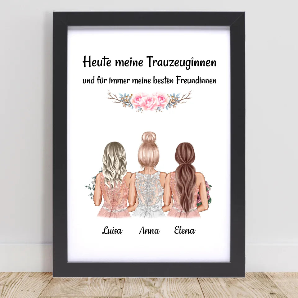 Poster mit Rahmen Schwarz 1