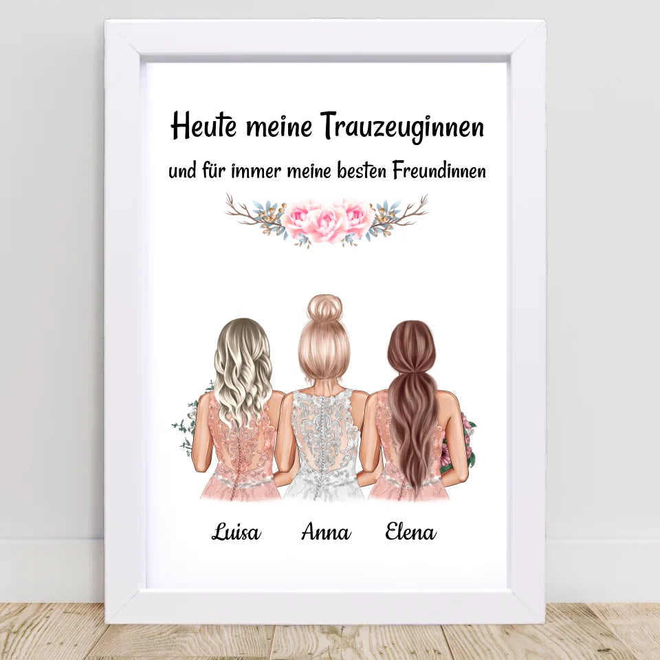 Poster mit Rahmen Weiß 2