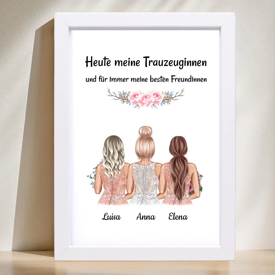 Poster mit Rahmen Weiß 1