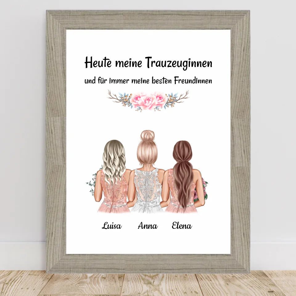 Poster mit Rahmen Beige 2
