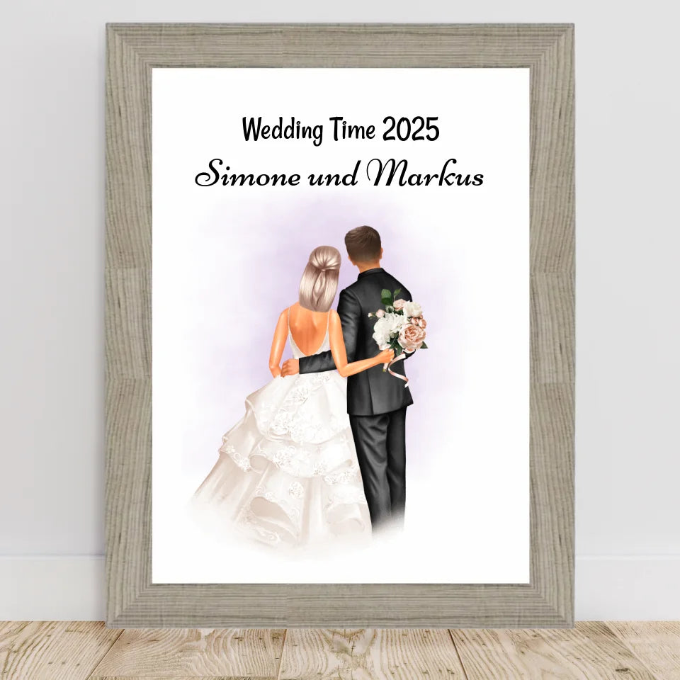 Poster mit Rahmen Beige 2