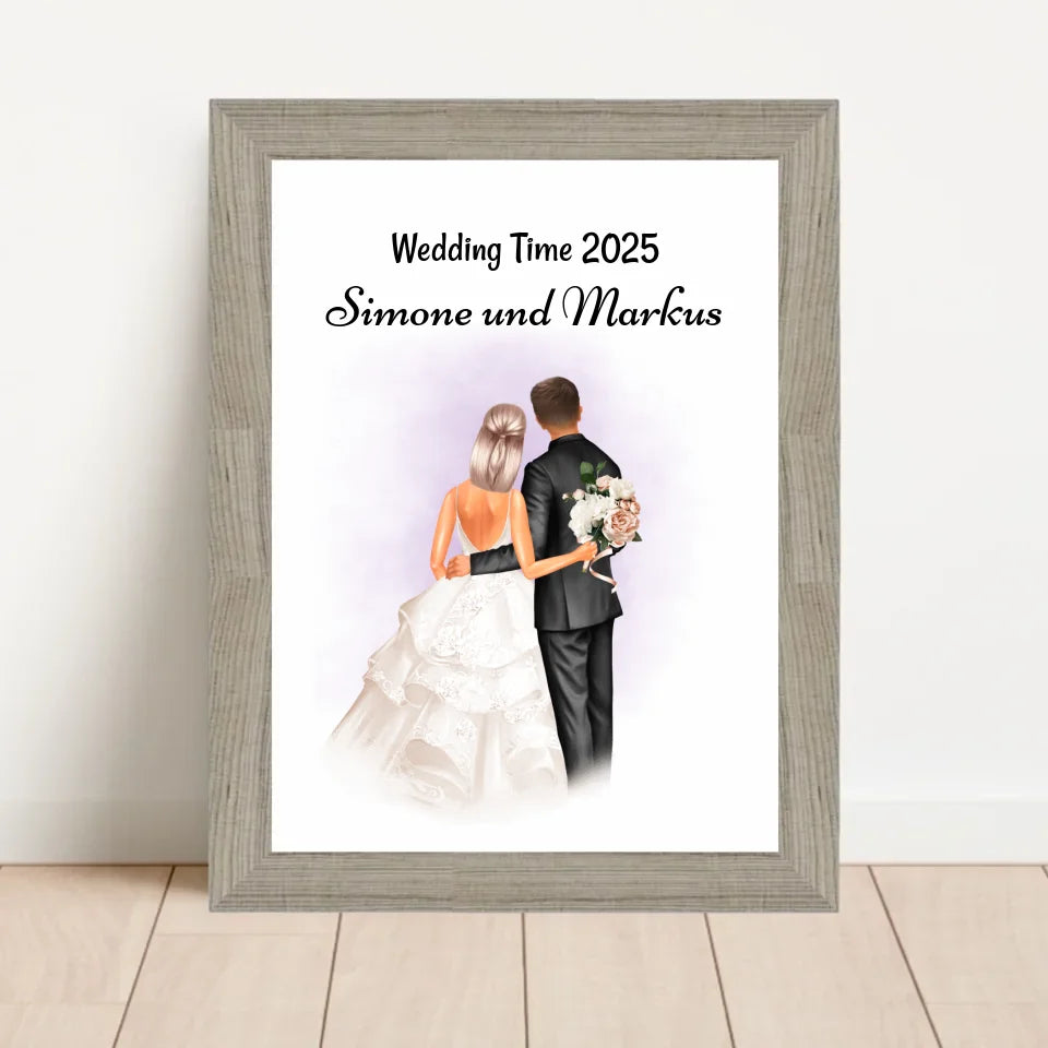 Poster mit Rahmen Beige 1