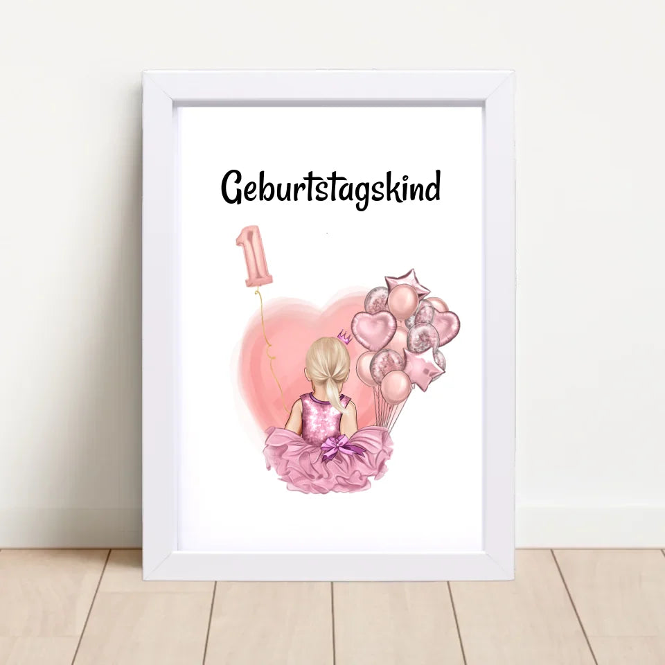 Poster mit Rahmen Weiß
