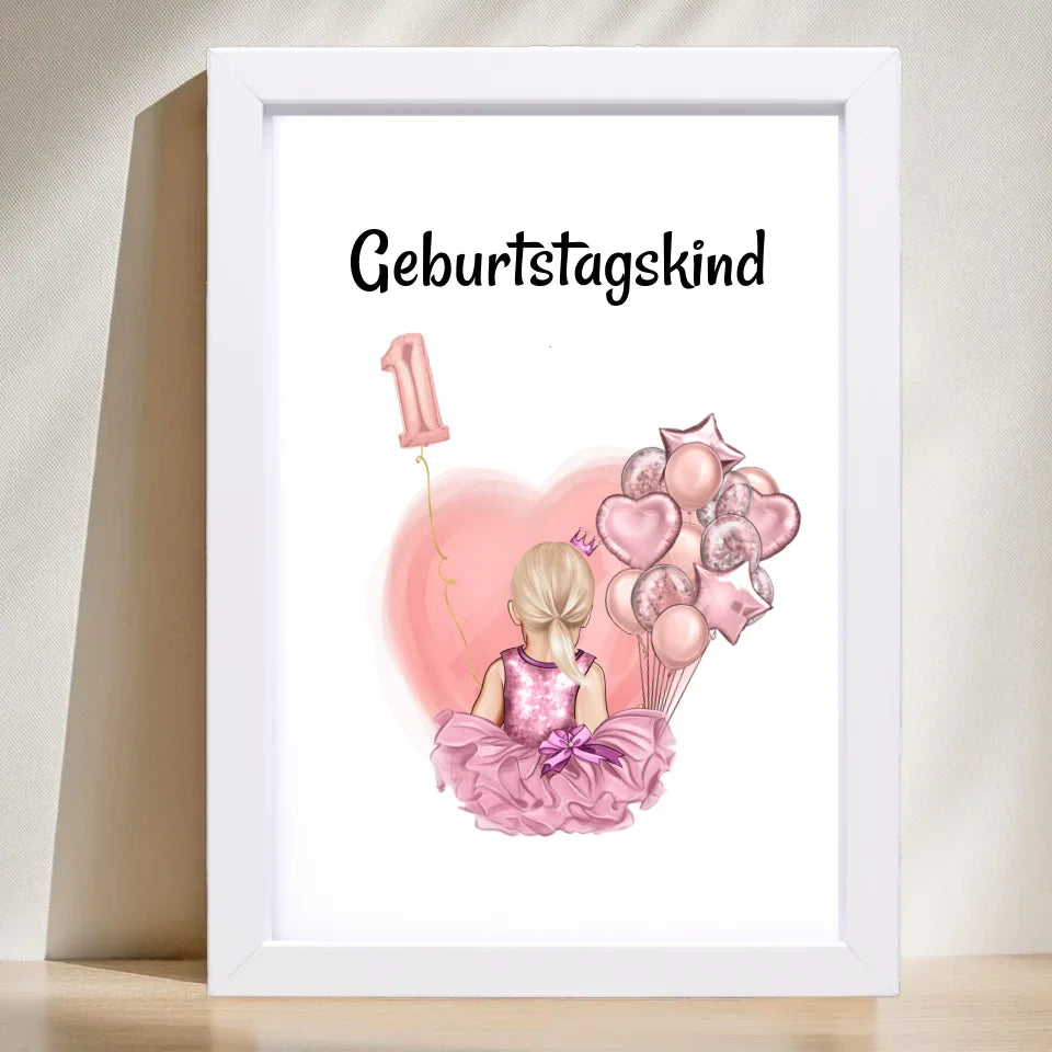 Poster mit Rahmen Weiß 1