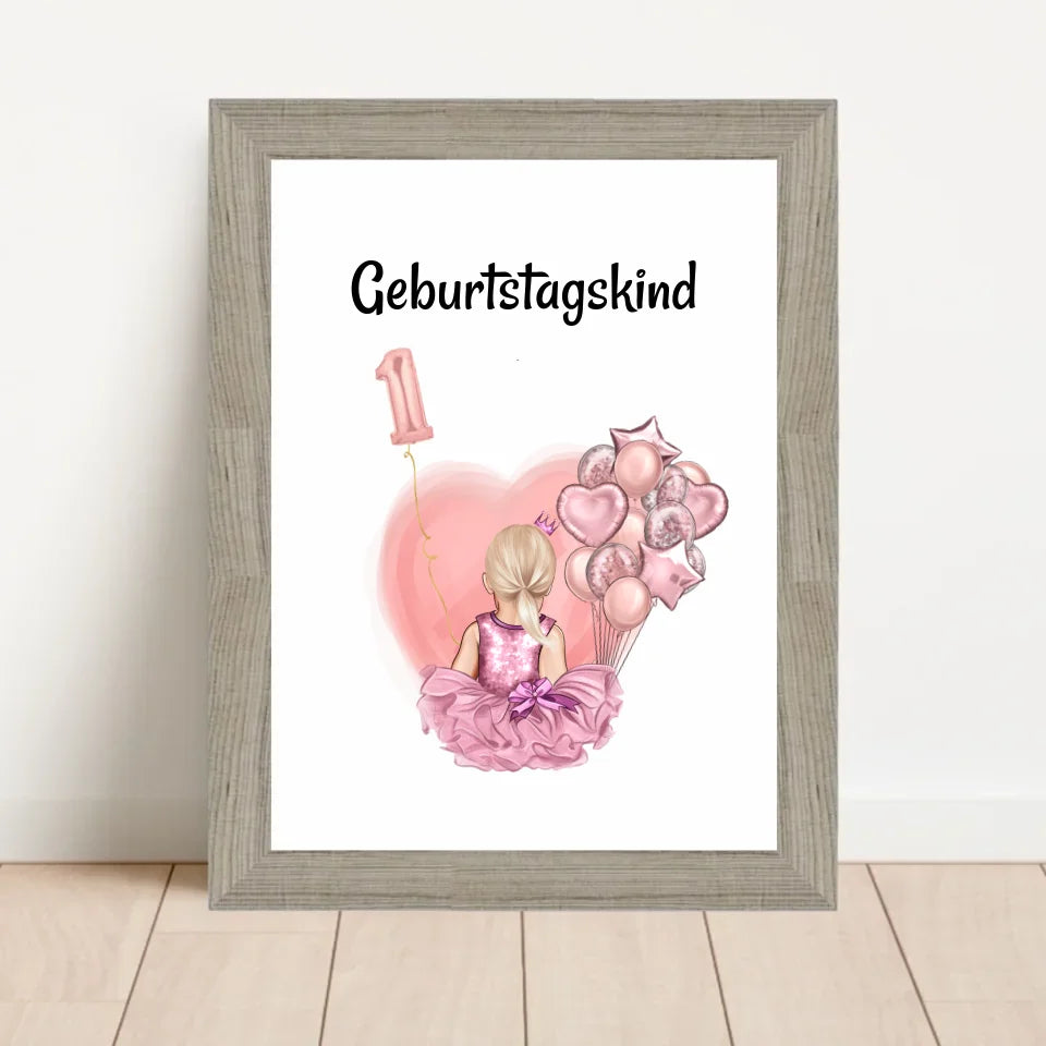 Poster mit Rahmen Beige 1