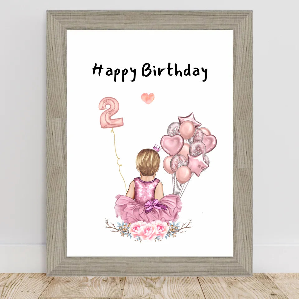 Poster mit Rahmen Beige 2