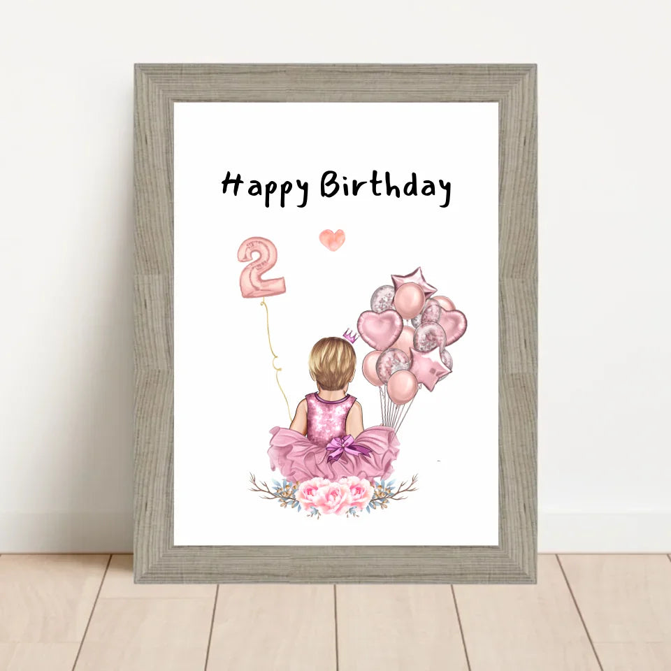 Poster mit Rahmen Beige 1