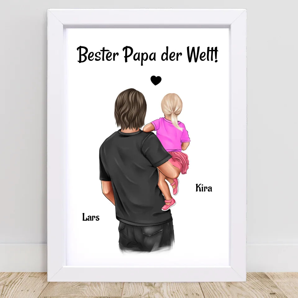 Poster mit Rahmen Weiß 2
