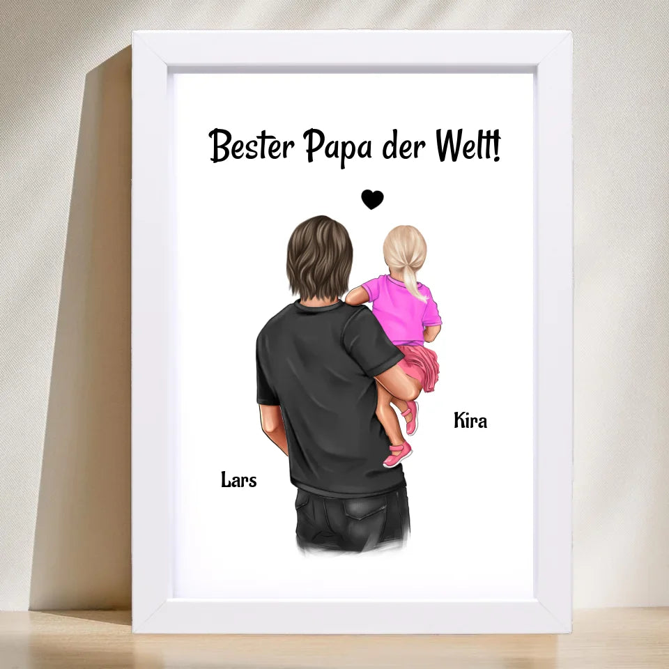 Poster mit Rahmen Weiß 1