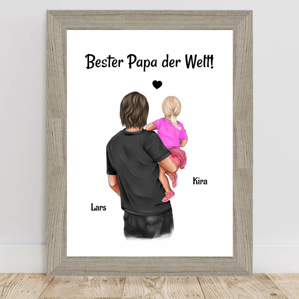 Poster mit Rahmen Beige 2