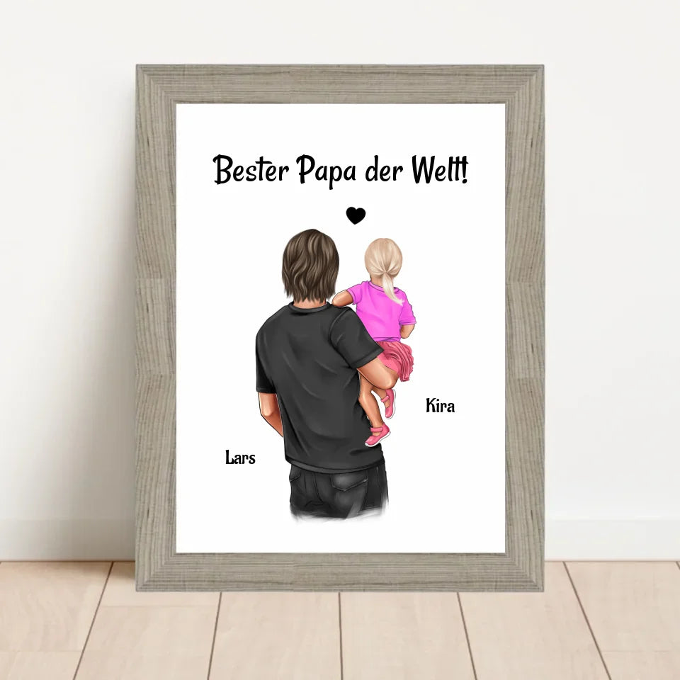 Poster mit Rahmen Beige 1