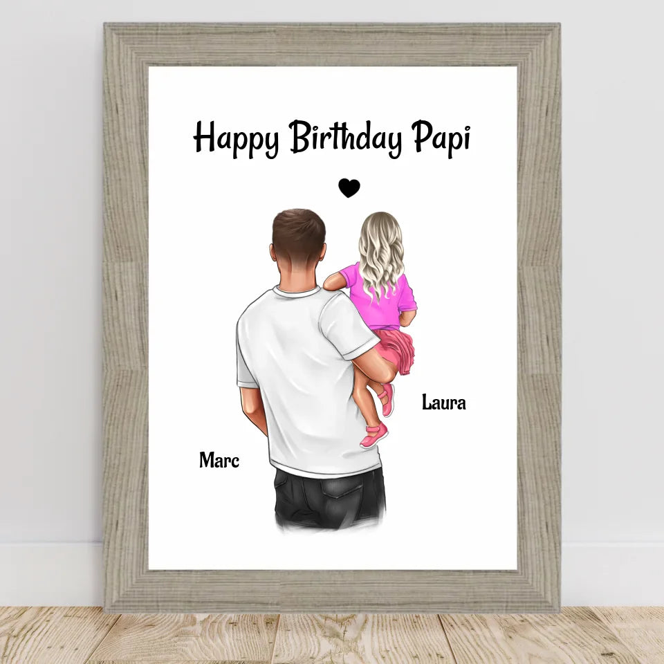 Poster mit Rahmen Beige 2