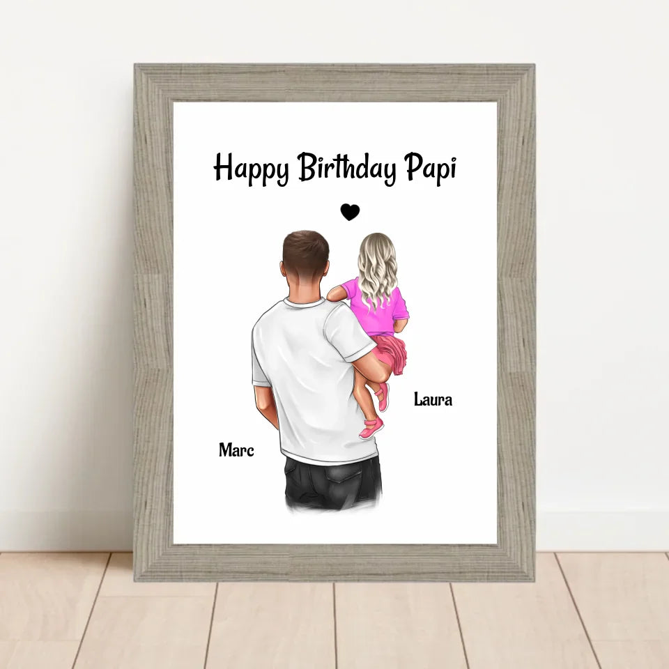 Poster mit Rahmen Beige 1