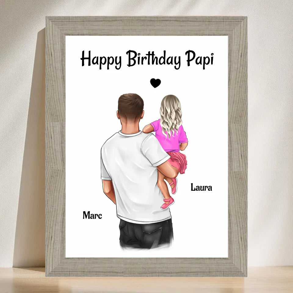 Poster mit Rahmen Beige 3