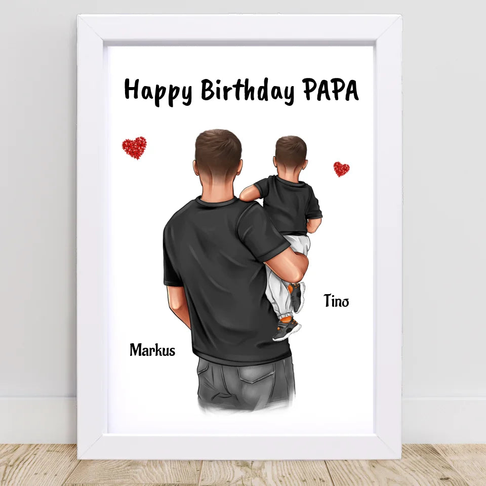 Poster mit Rahmen Weiß 2