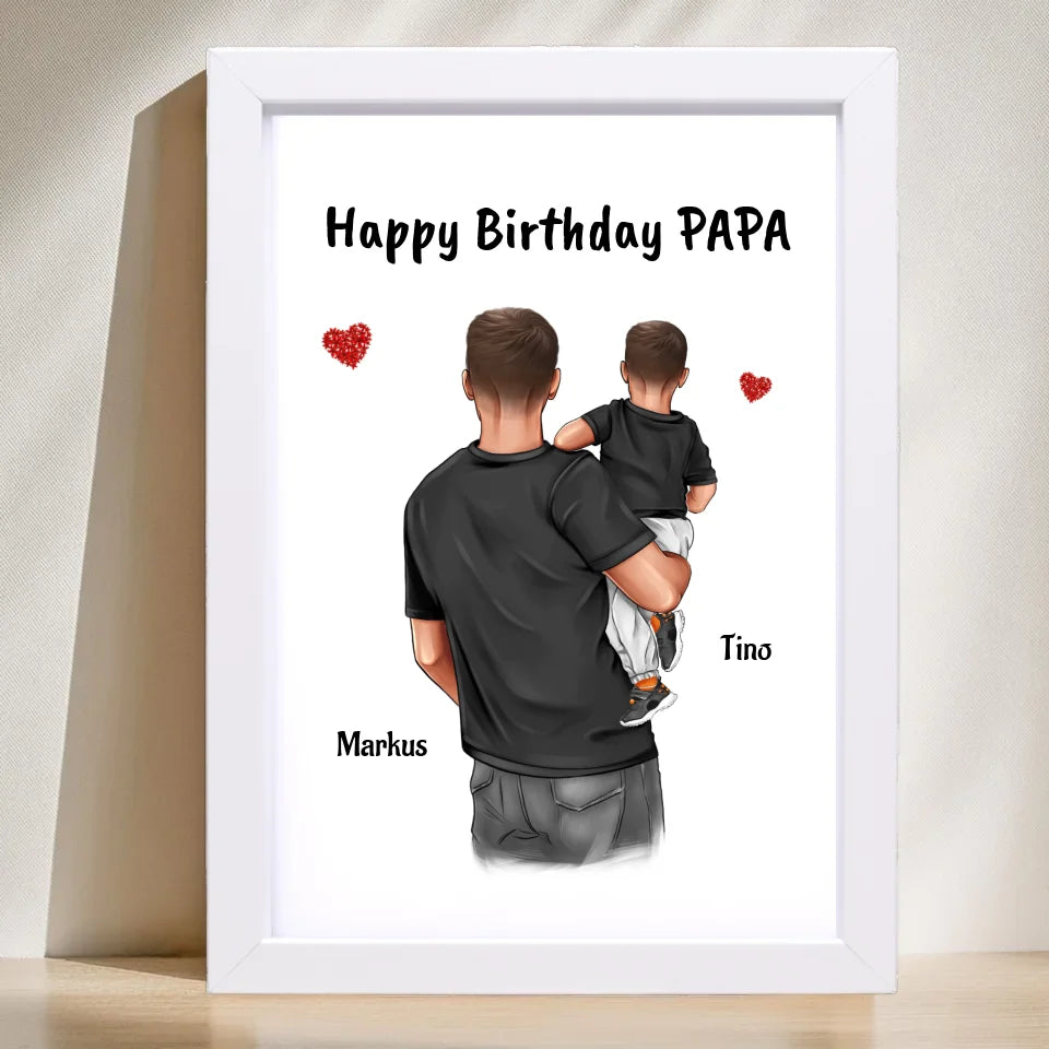 Poster mit Rahmen Weiß 1