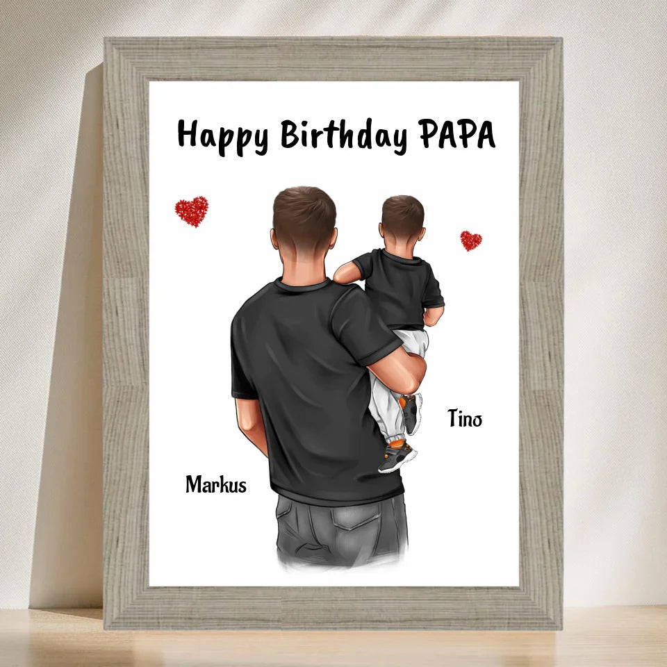 Poster mit Rahmen Beige 3