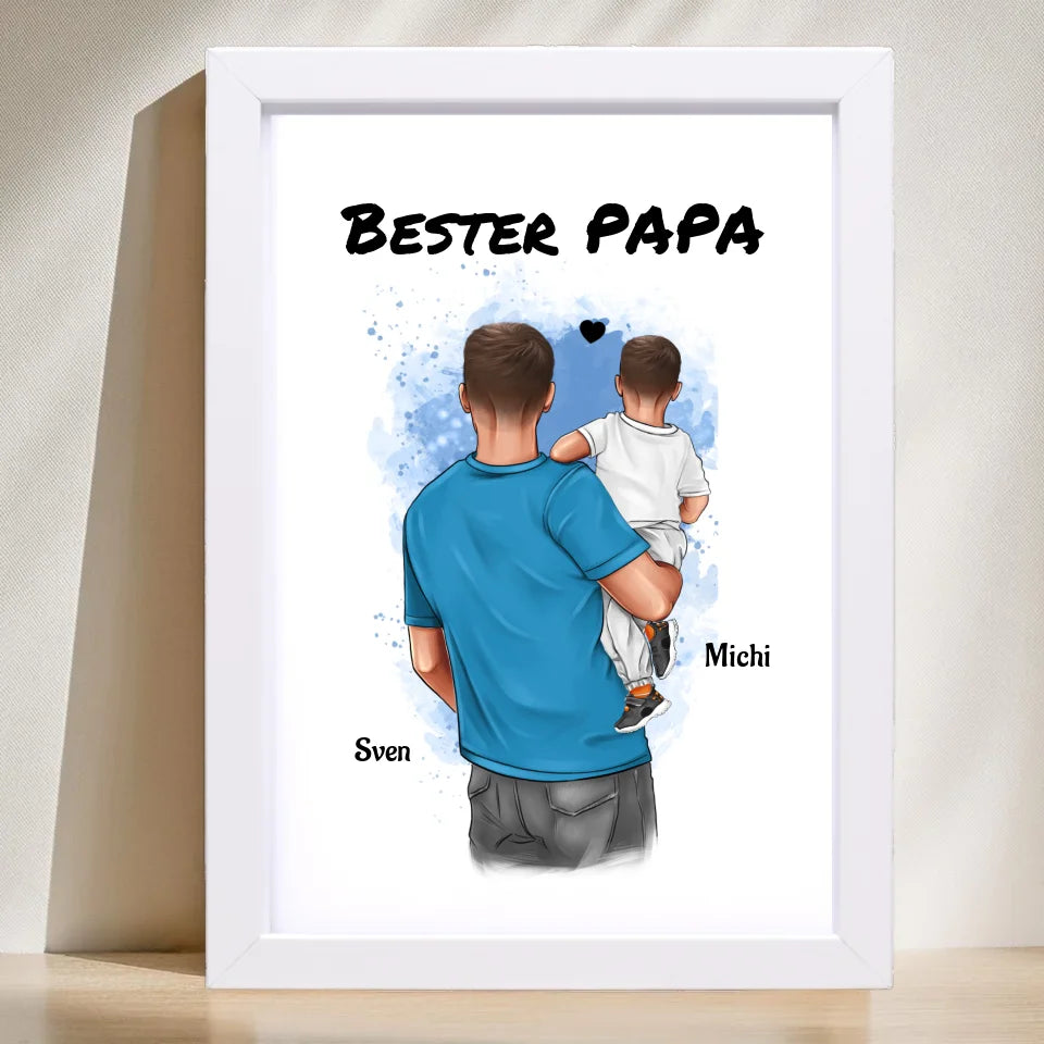 Poster mit Rahmen Weiß 1