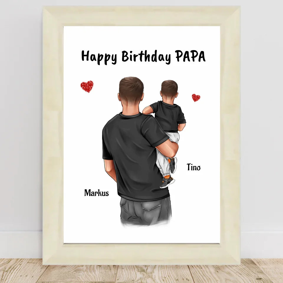 Poster mit Rahmen Hellholz 1
