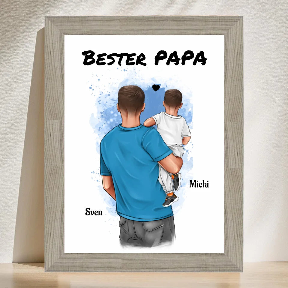 Poster mit Rahmen Beige 3