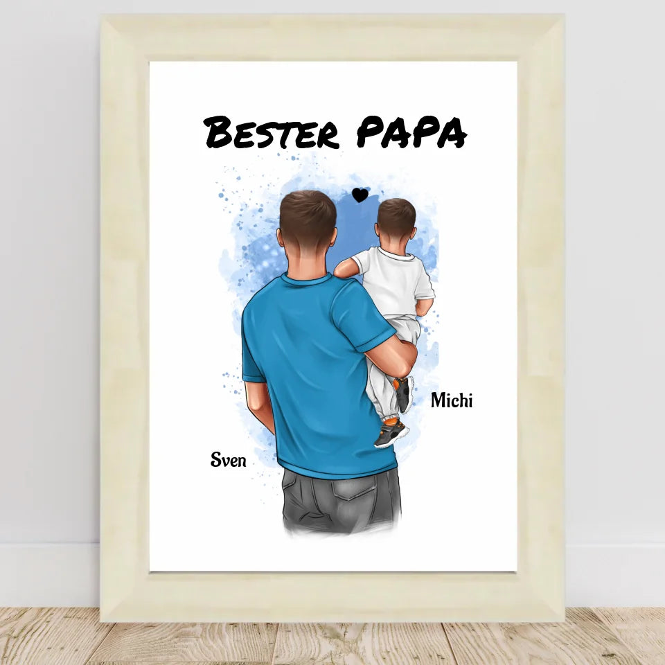 Poster mit Rahmen Hellholz 1