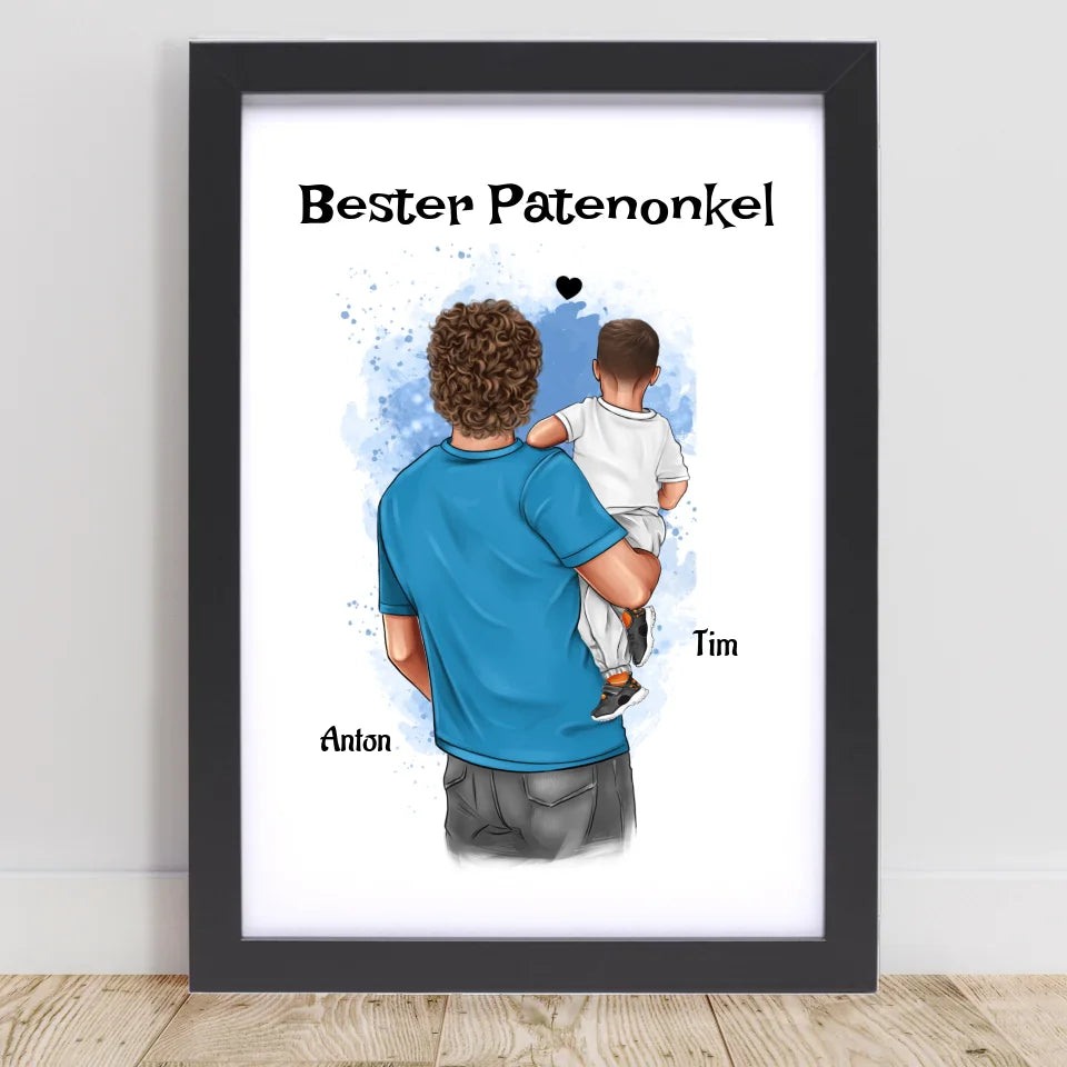 Poster mit Rahmen Schwarz 1