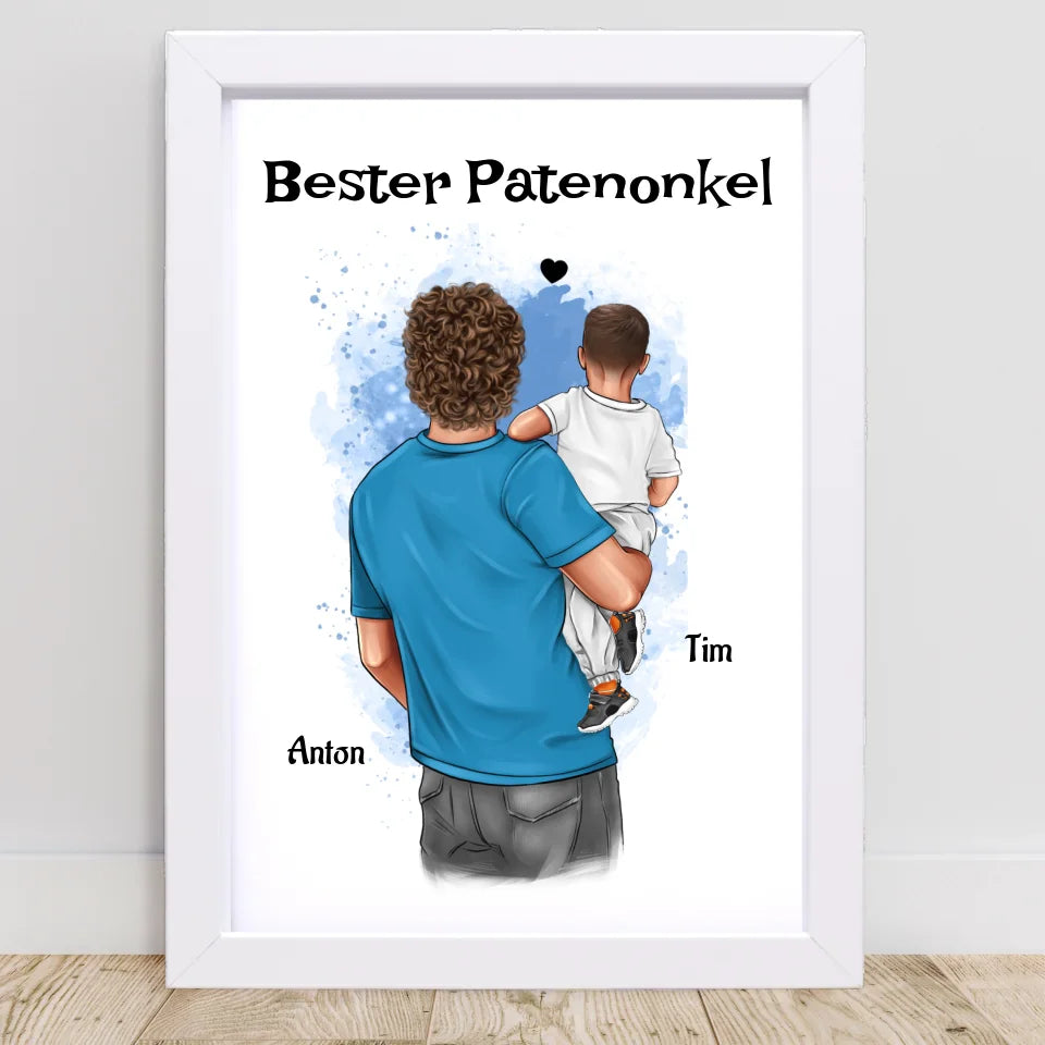 Poster mit Rahmen Weiß 2