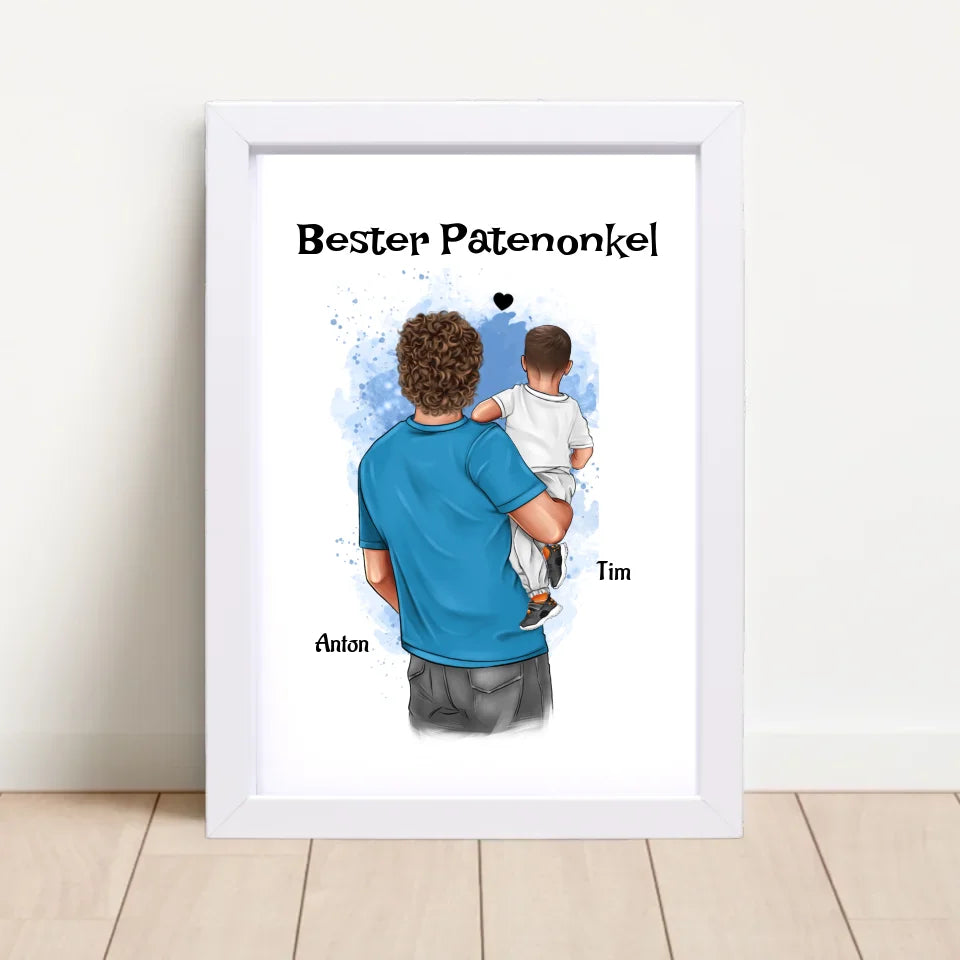 Poster mit Rahmen Weiß