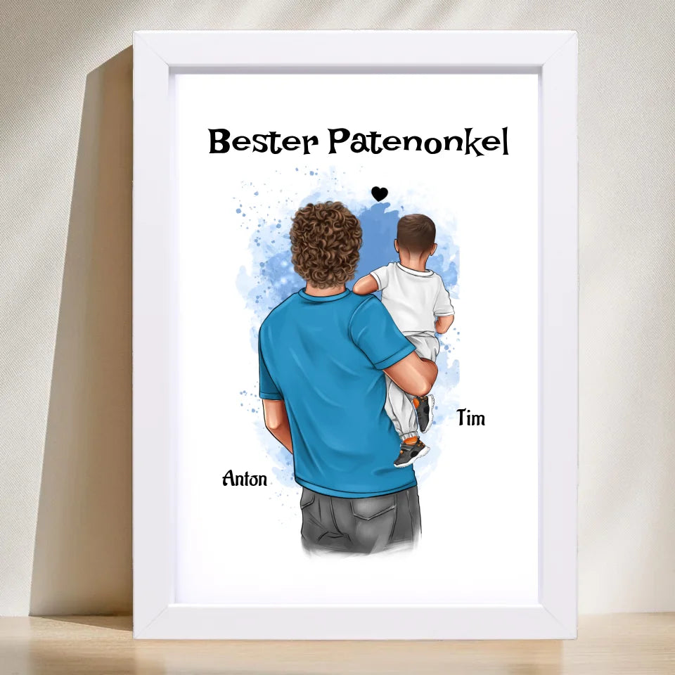 Poster mit Rahmen Weiß 1