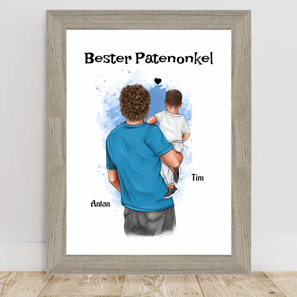 Poster mit Rahmen Beige 2